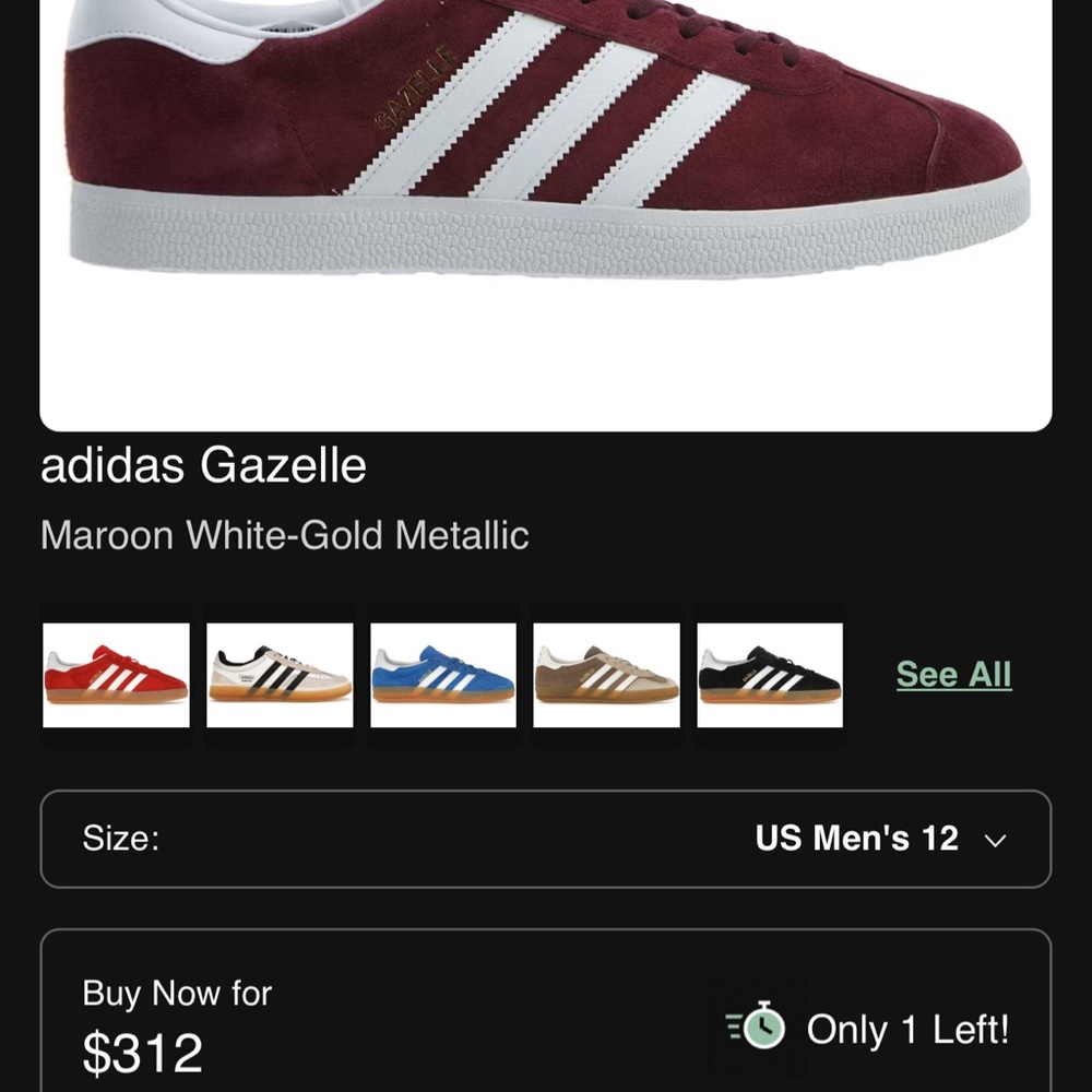 Adidas Women's Burgundy Sneakers